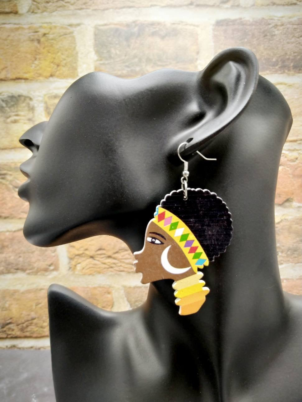 African Warrior Woman Earrings