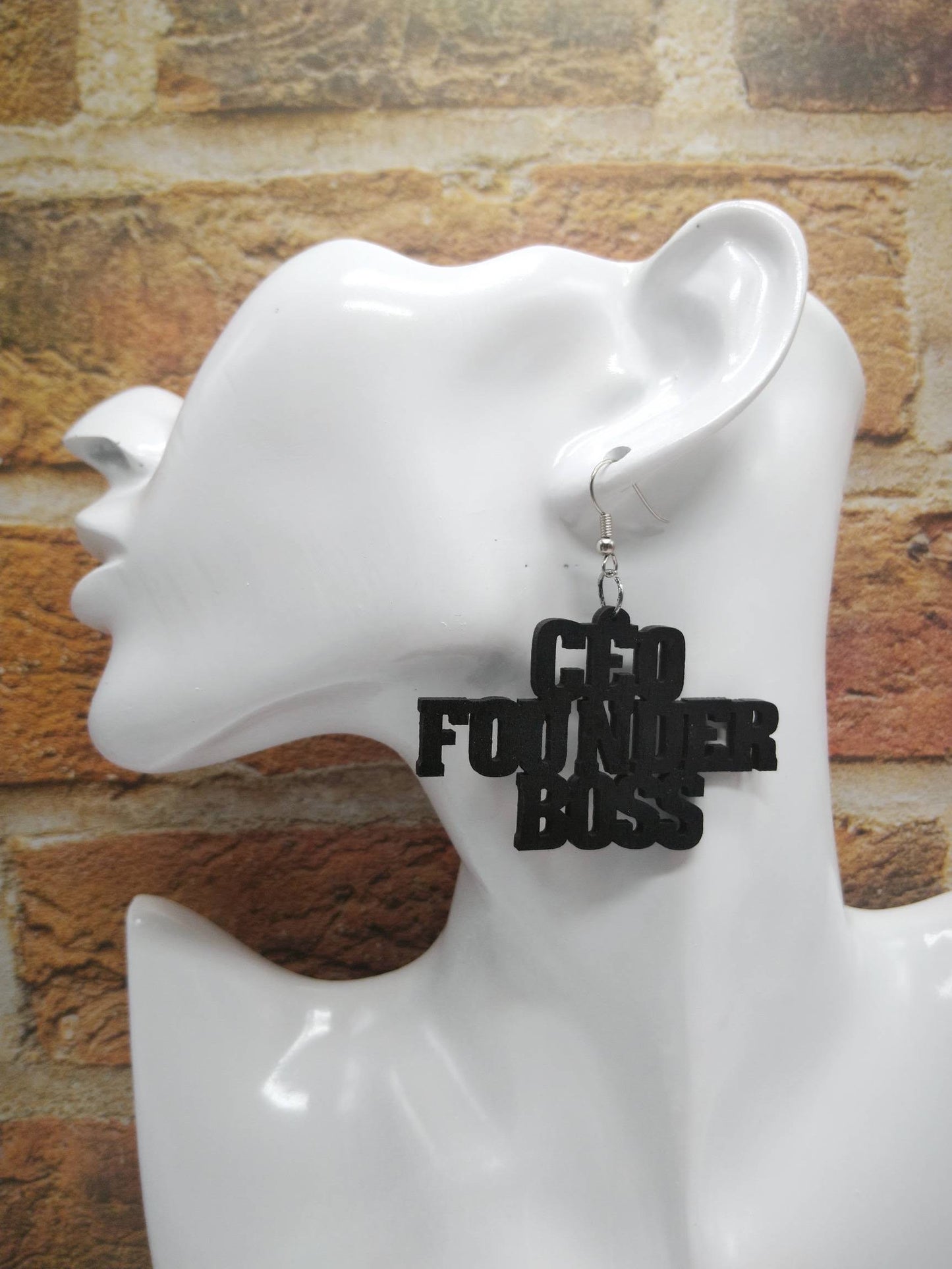 CEO Founder Boss Statement Earrings