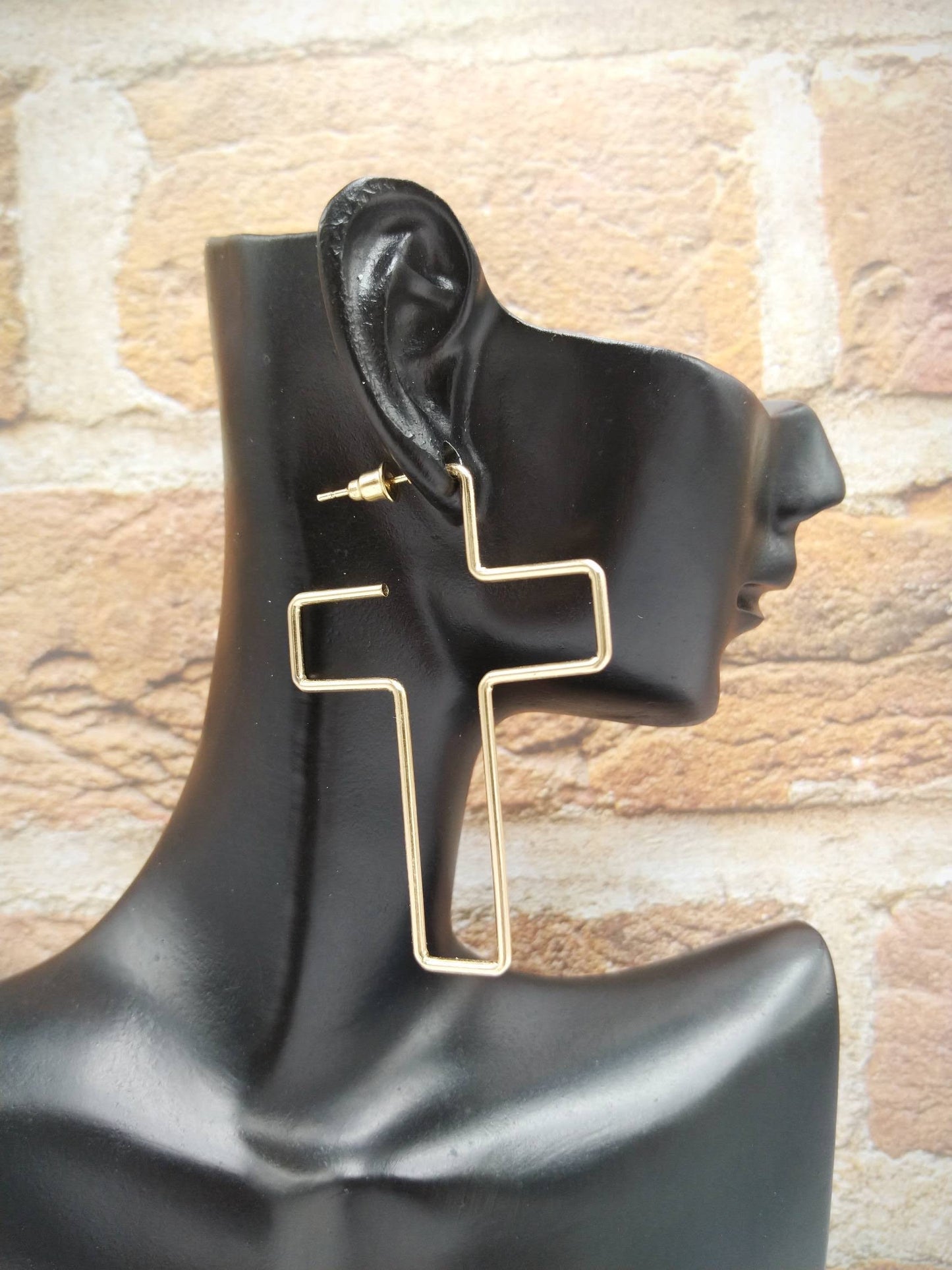 Bold Faith Cross Earrings