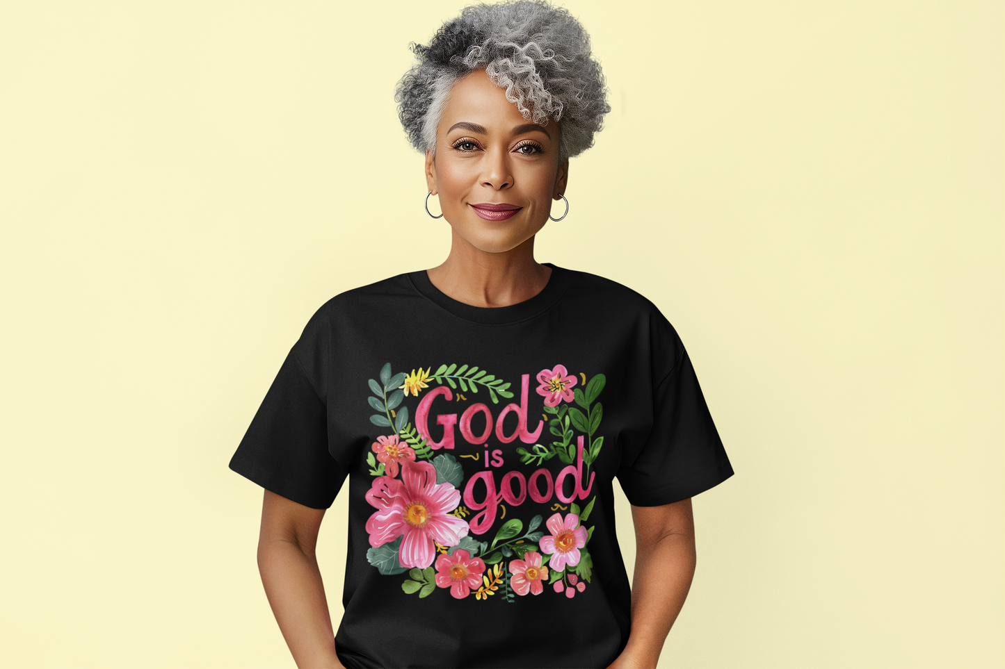 God Is Good Floral T-Shirt ✨