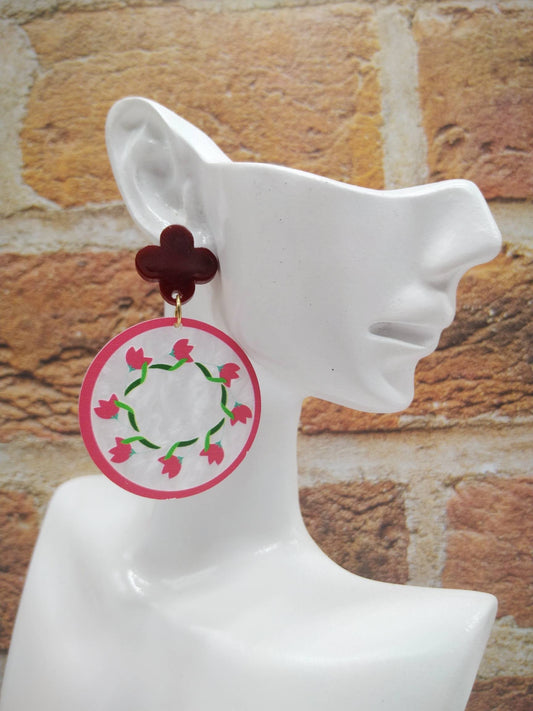 Floral Bloom Statement Earrings